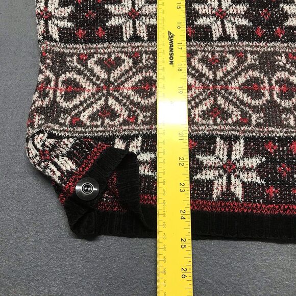 Vintage Claudia D. Womens Sweater Fair Isle Christmas Mock Neck Cozy Size Medium - Picture 9 of 13